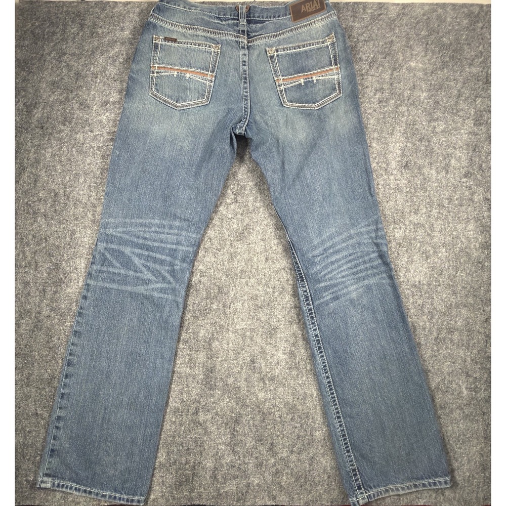 Ariat Jeans Mens 35x36 Blue M4 Coltrane Durango Low Rise Relaxed Bootcut Western - Picture 3 of 10